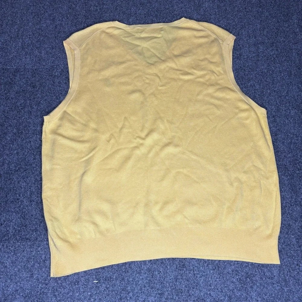 Vintage Polo Ralph Lauren Men's XL Yellow Pima Cotton Knit Sweater‎ Vest